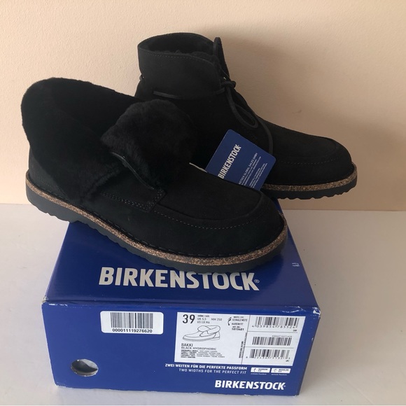 Birkenstock Bakki black leather shearling boot. Hydrophobic. Size: 8 - Picture 9 of 9